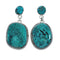 Turquoise Sterling Silver Navajo Post Dangle Earrings X10525